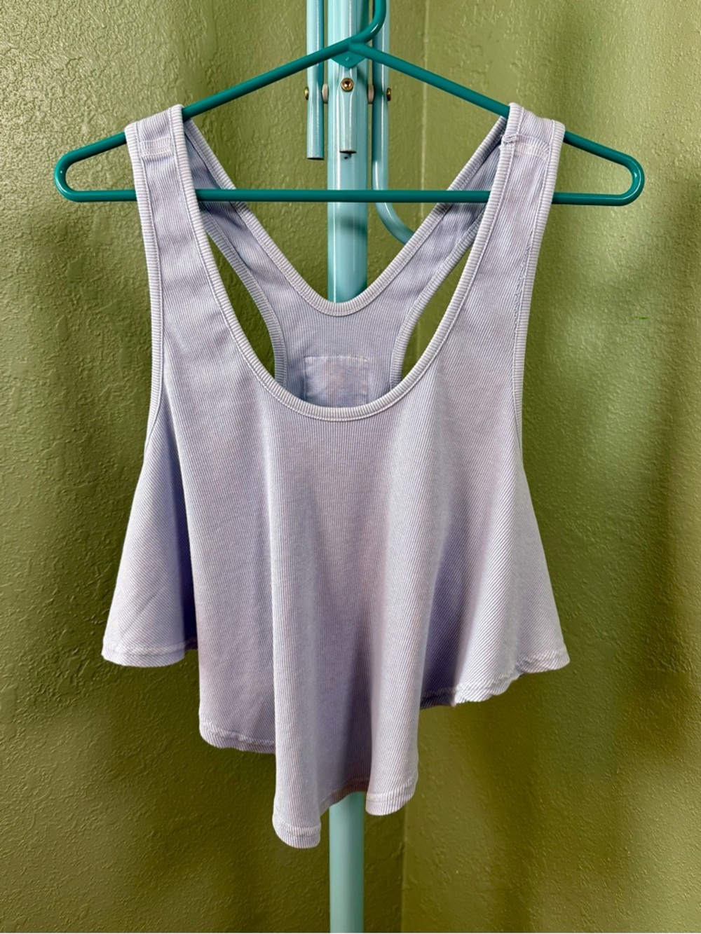 Women's Light Blue Racerback Tank Top - Flowy Comfort